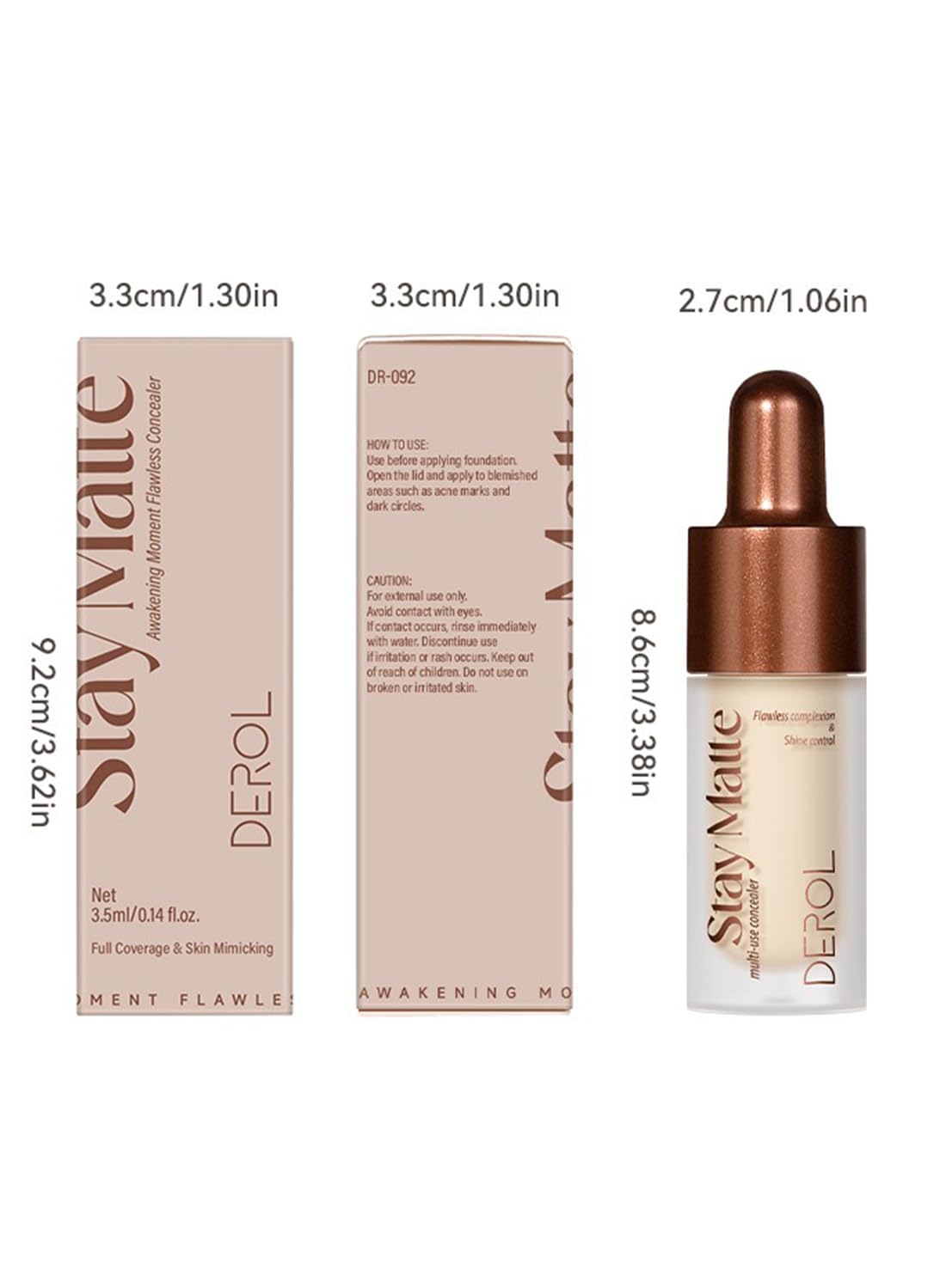 Concealer Stick, Hydrating Full Coverage Flawless Corrector Stick, Long Lasting Multi-Use Cream Contouring Highlighter Makeup Stick, Under Eye Concealer 3.5ML