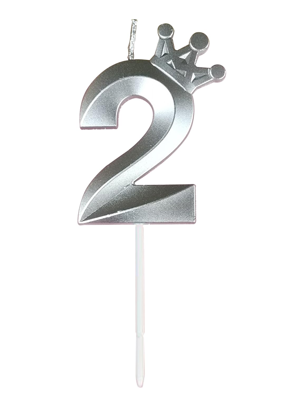 Number Birthday Candles, Metallic Glitter Crown Number 0 Cake Candles for Birthday, Wedding, Anniversary,