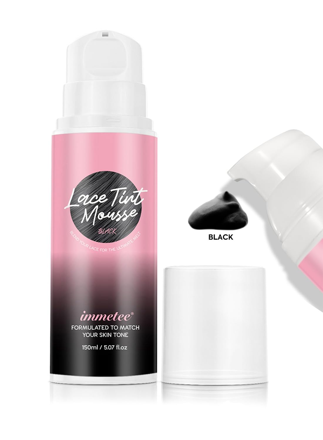 Lace Tint Melting Hair Mousse, Lace Tint Mousse for Hair Wig Lace Wigs Toupees and Hairpieces, Natural Finishing Lace Color 150ml