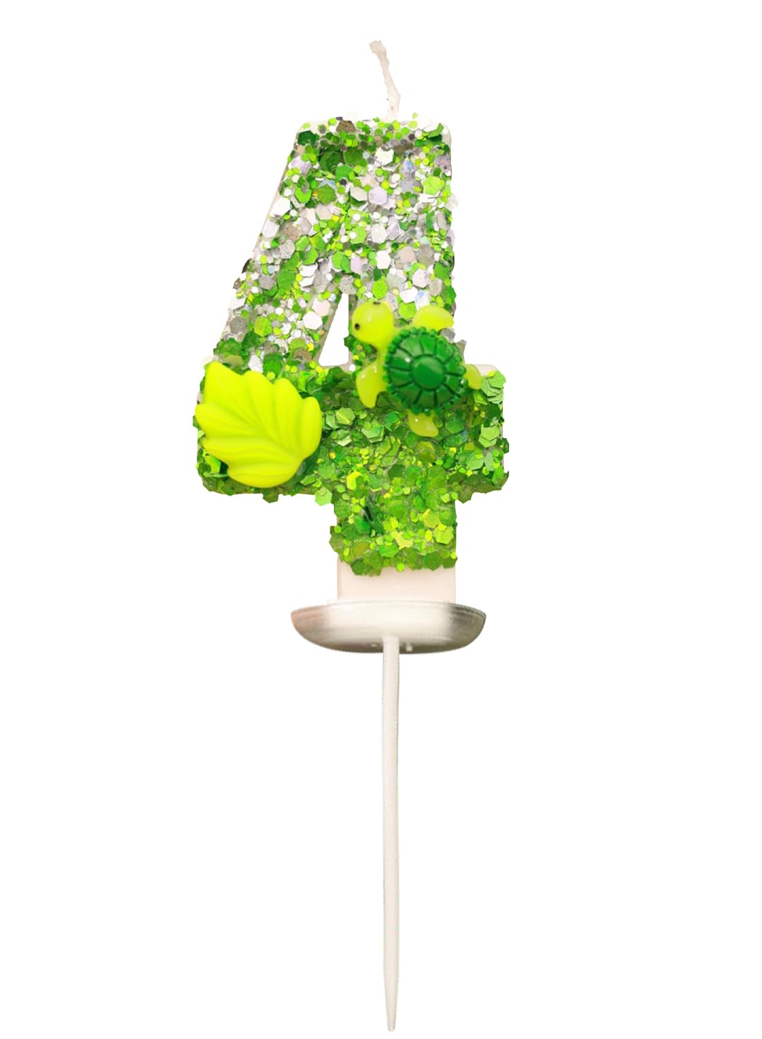 Green Themed Number Candle for Birthday, Weddings, Theme Party Celebration