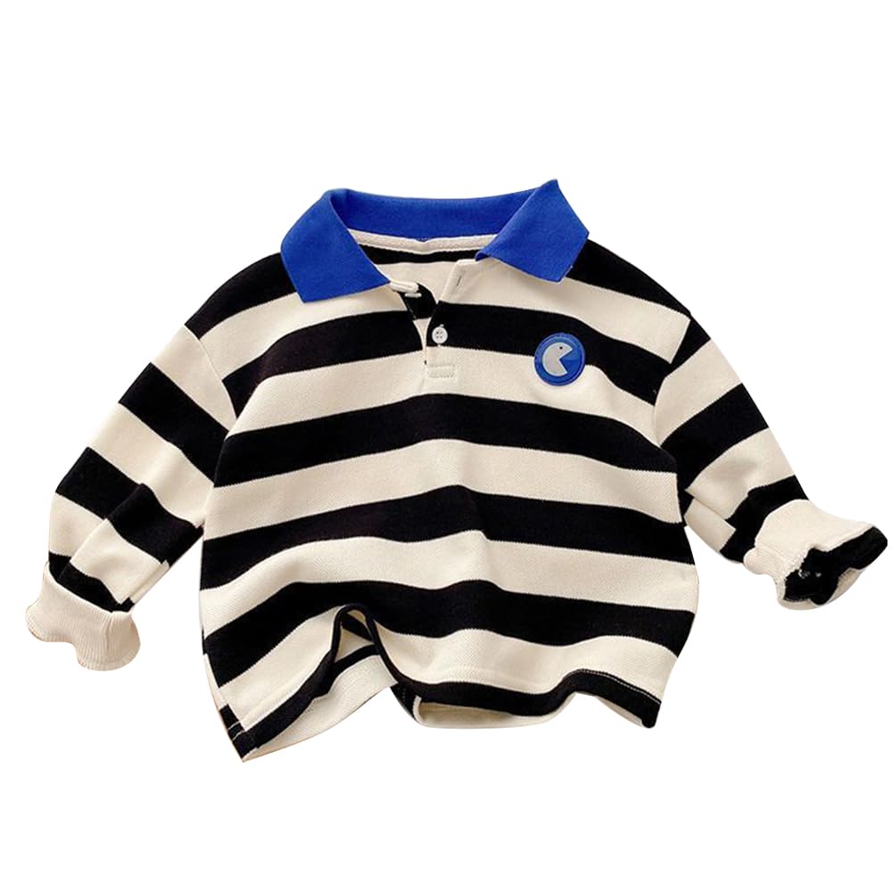 L&Wen Boys Long Sleeve Polo Shirt