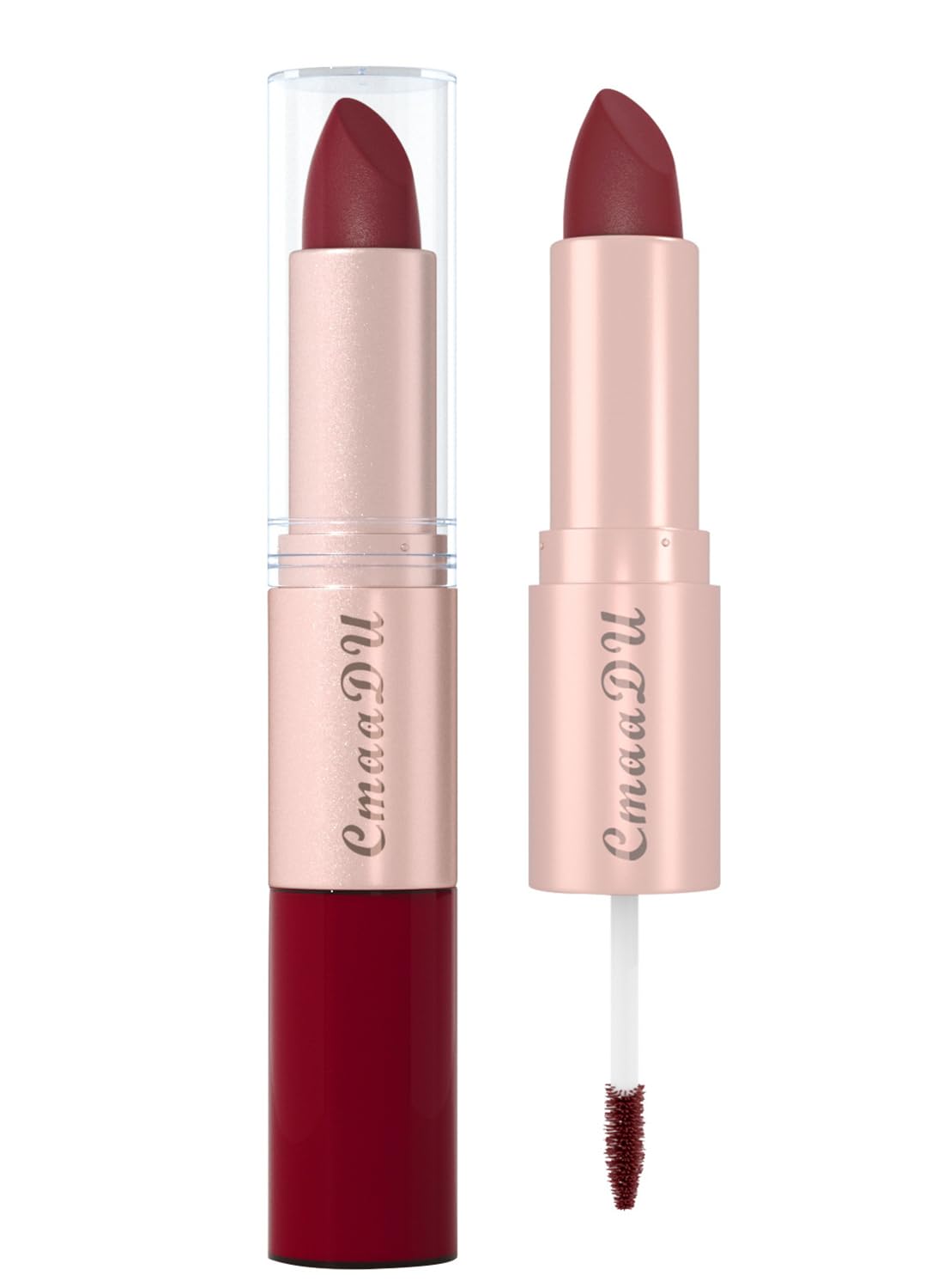 2 in 1 Lipstick & Lip Gloss, Matte Velvet Double Headed Lip Gloss, Waterproof Non-Stick Cup Long Lasting High Pigment Lip Makeup for Women 1 Pcs