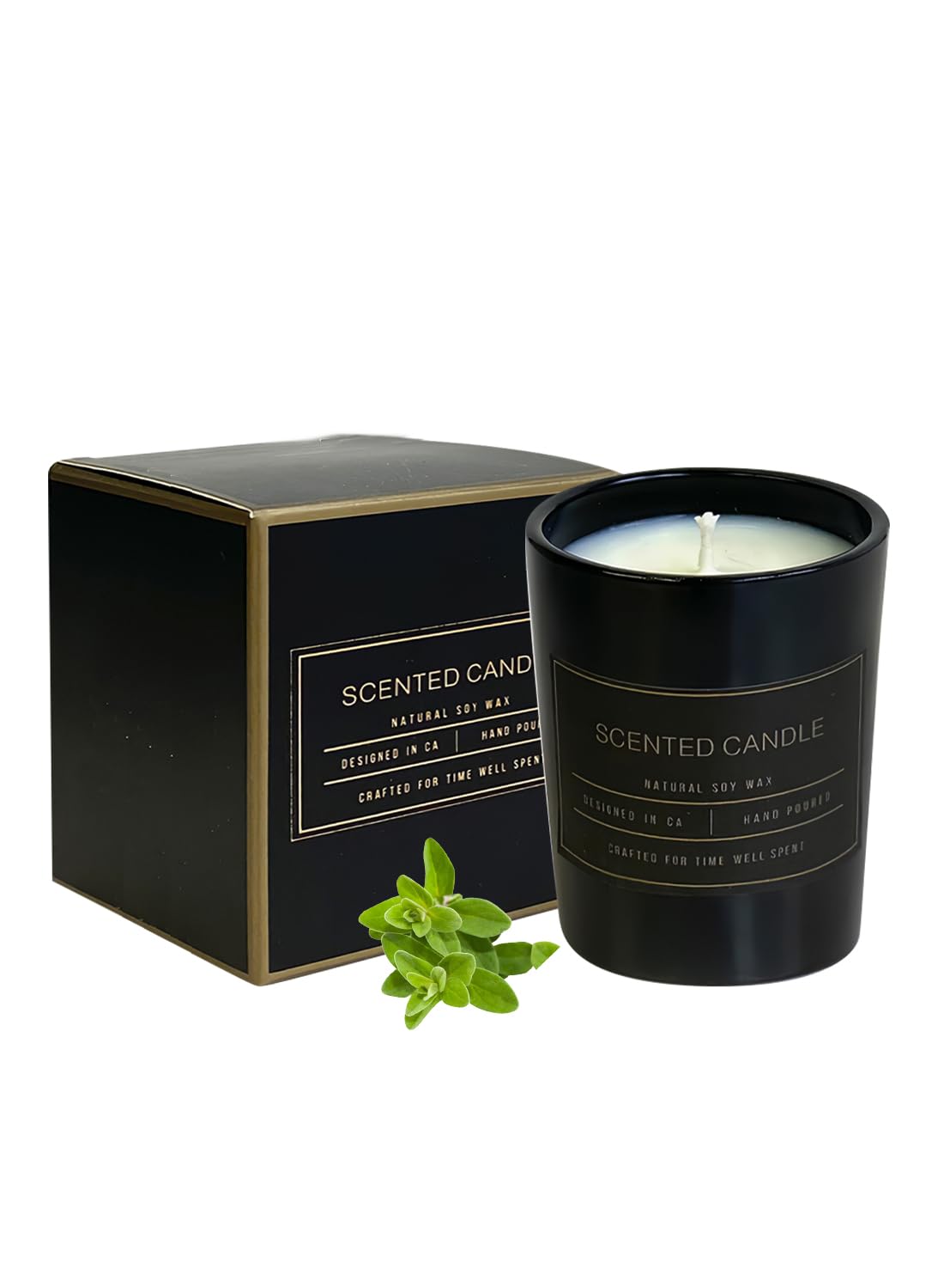 Scented Candles, Long Lasting Strong Fragrance Luxury Scented Soy Jar Candle, Candles for Home Scented, Candle Gift Set for SPA Bathing Yoga Travel, Stress Relief 53G