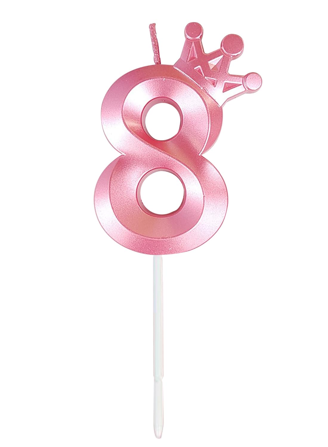 Number Birthday Candles, Metallic Glitter Crown Number 0 Cake Candles for Birthday, Wedding, Anniversary,