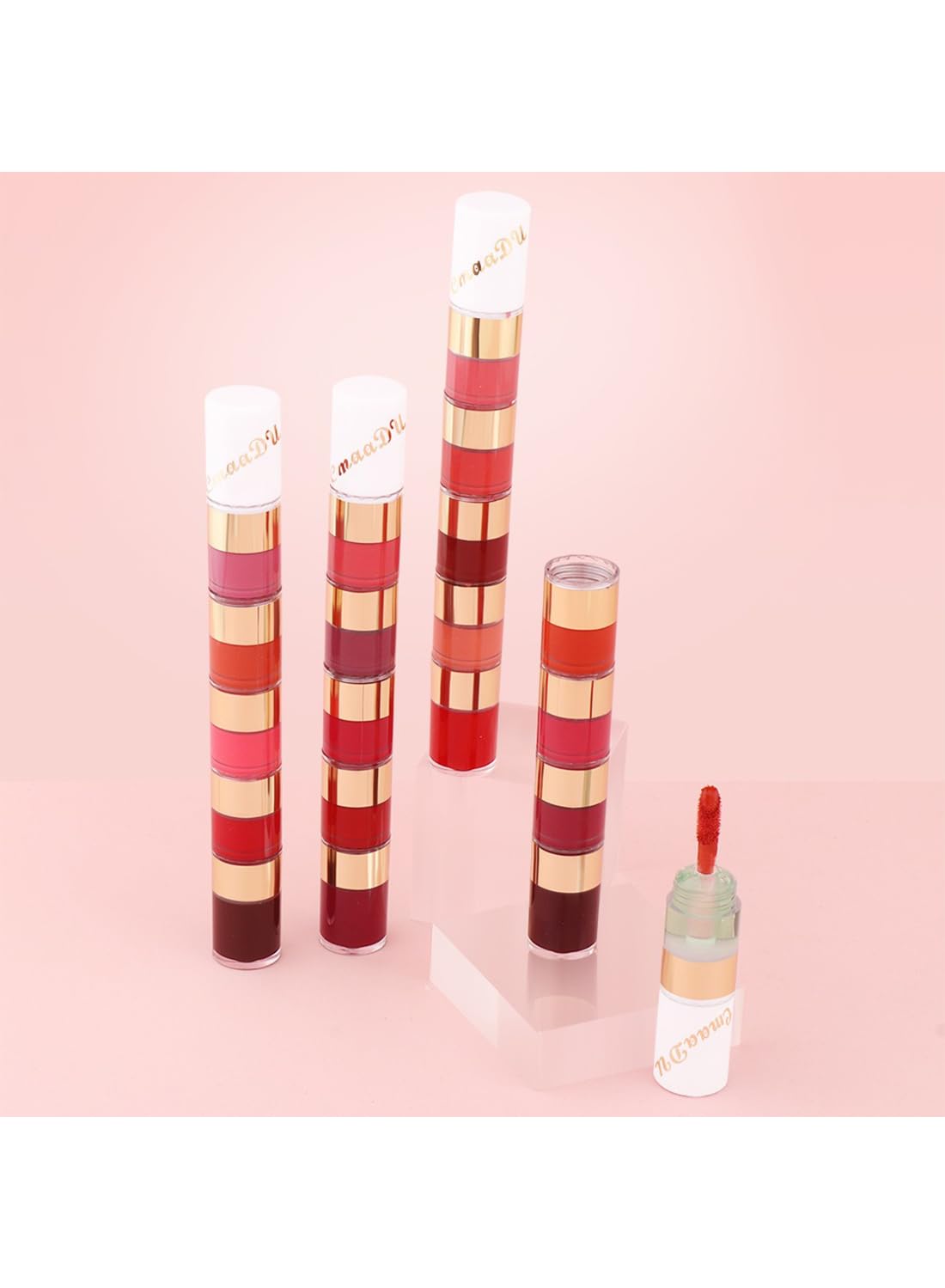 Cmaadu 20 Colors Liquid Lipstick Set, Matte Finish, Long-Lasting, Highly Pigmented, Non-Sticky, Waterproof Lip Gloss Collection for Women, Makeup Gift Set