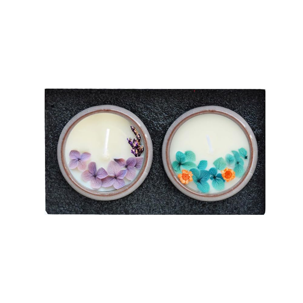 Preserved Flower Scented Candle, Natural Essential Oil Fragrances Candles for Bath Yoga Sleep Wedding Gifts Home Décor 75g