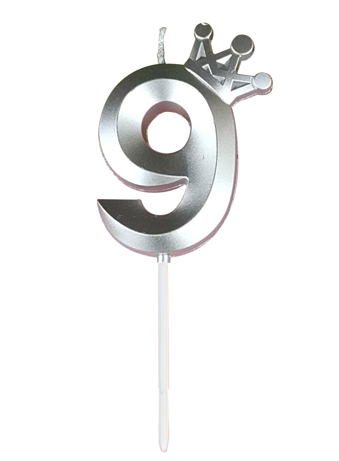Number Birthday Candles, Metallic Glitter Crown Number 0 Cake Candles for Birthday, Wedding, Anniversary,