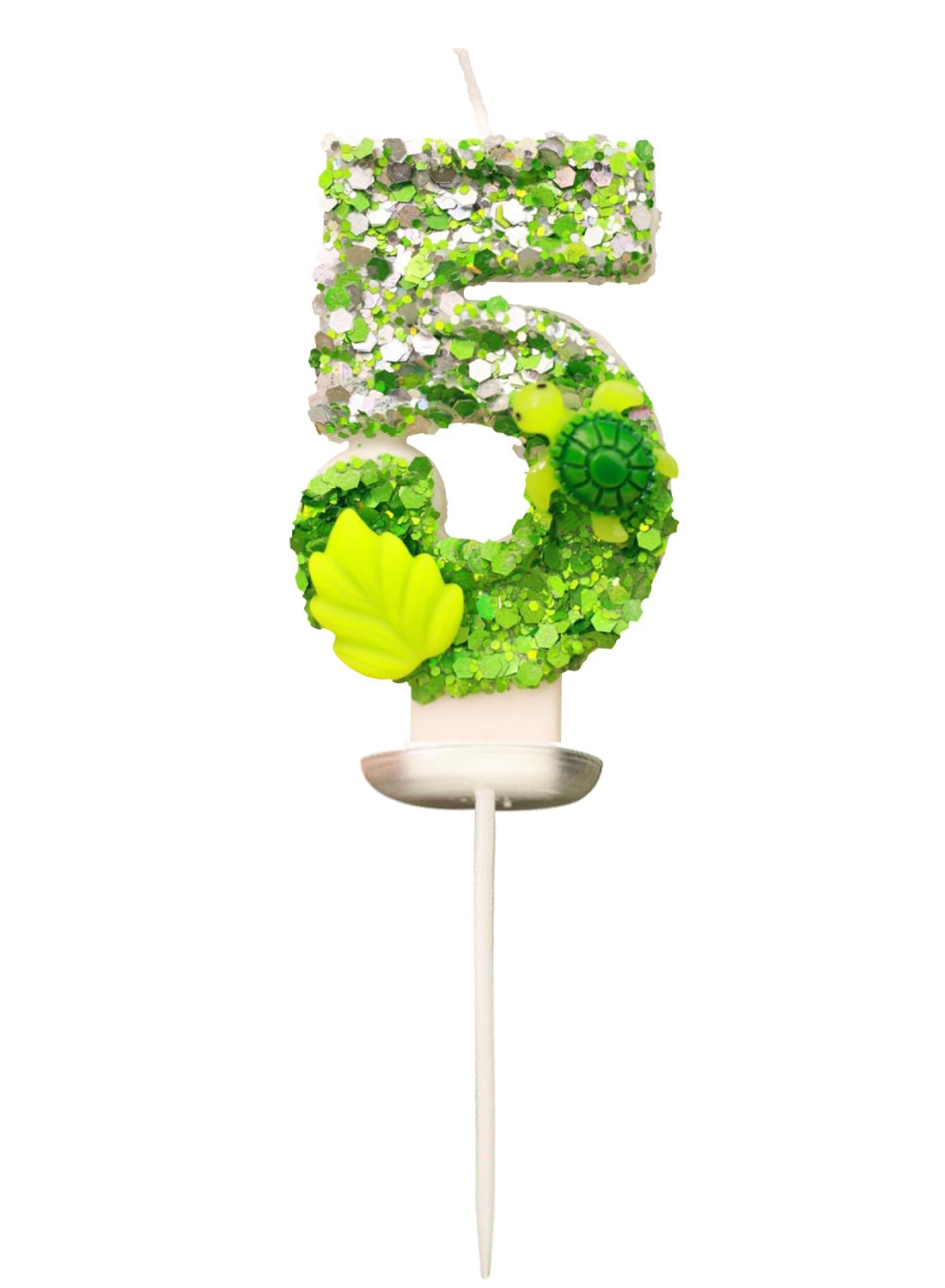 Green Themed Number Candle for Birthday, Weddings, Theme Party Celebration