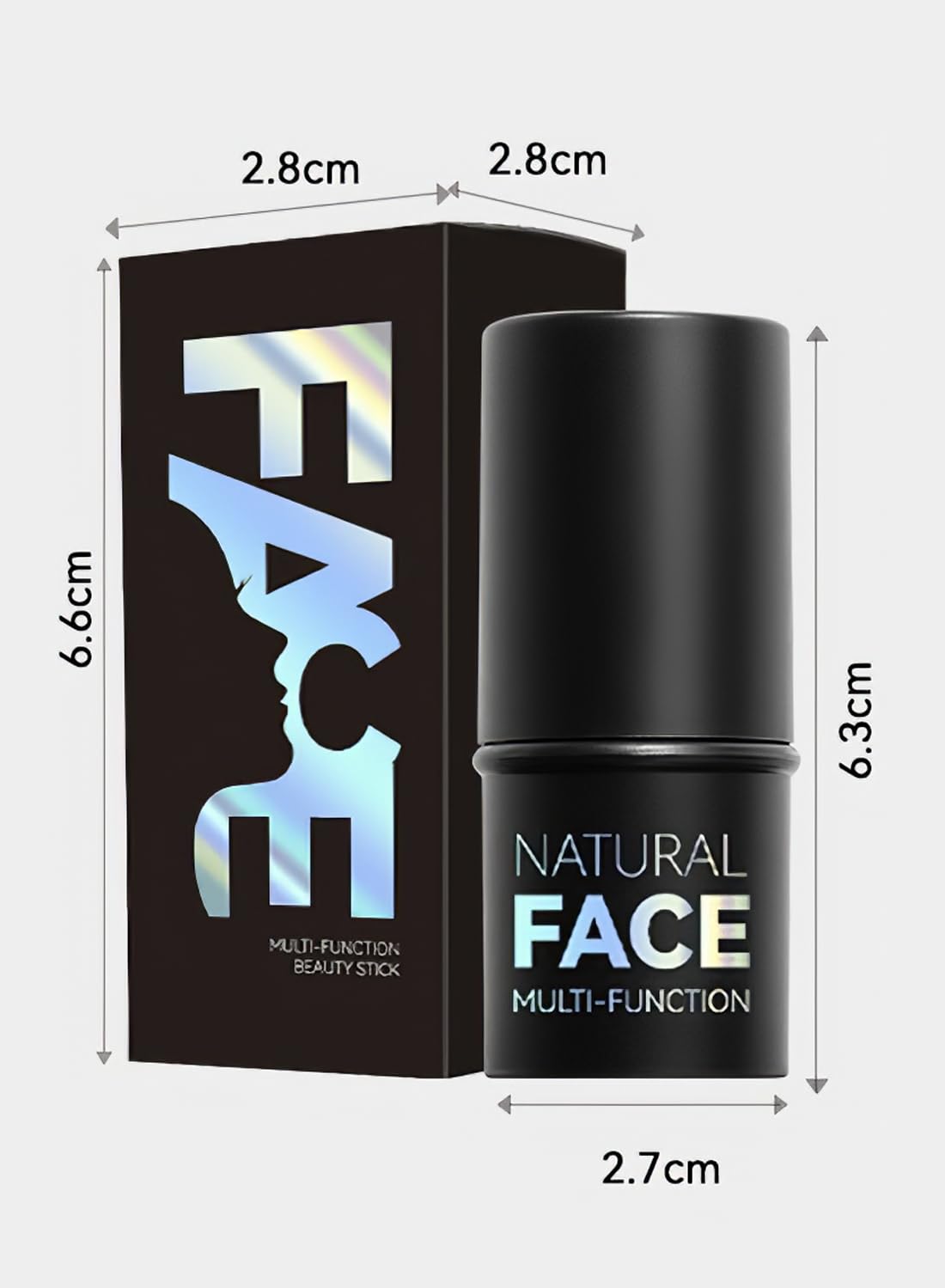 Contour Stick, Natural Multi-Function Long Lasting Waterproof Highlighter Stick, Lightweight Smooth Bronzer Stick, Non Stick Blush Stick Makeup for All Skin