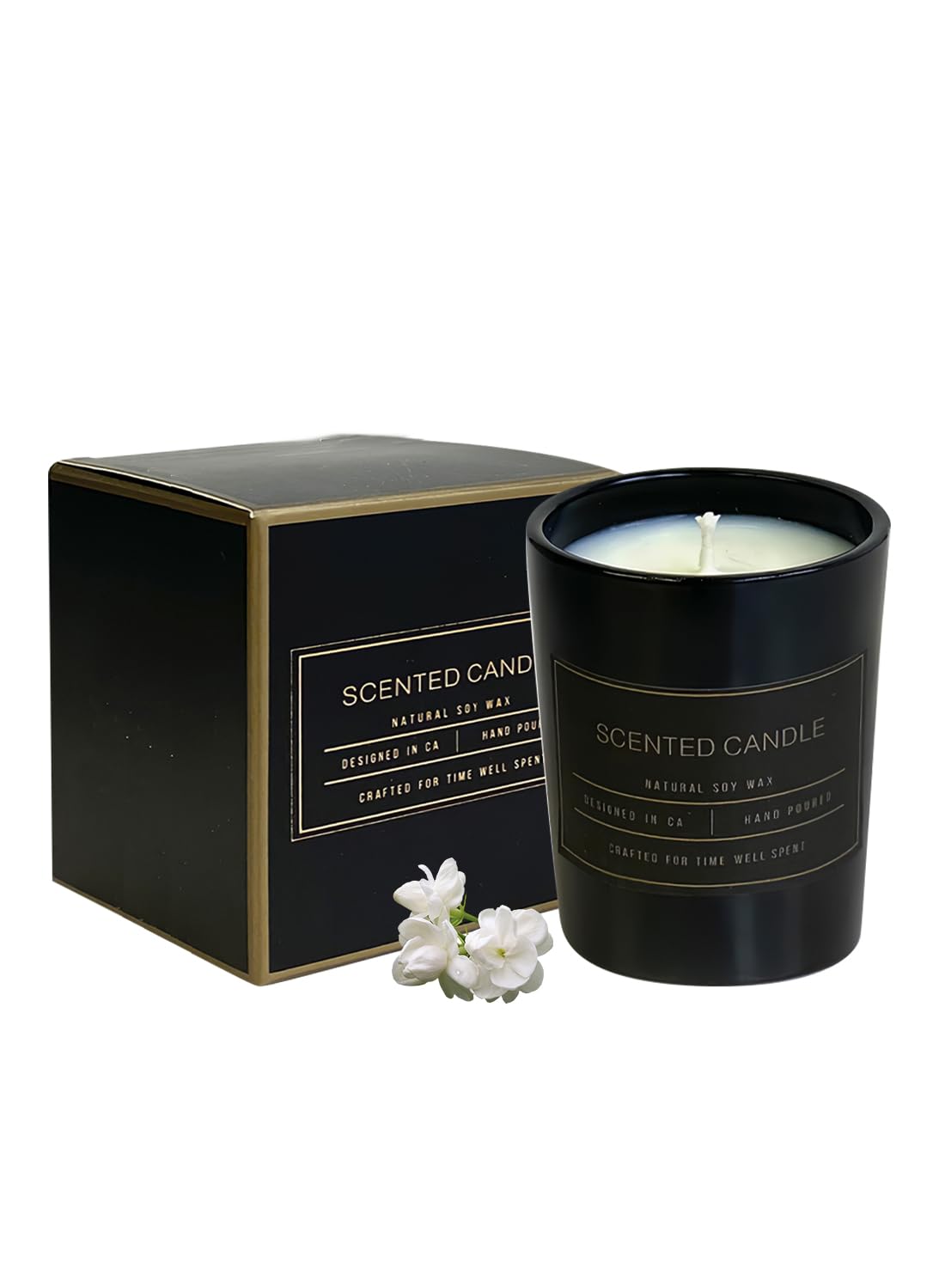 Scented Candles, Long Lasting Strong Fragrance Luxury Scented Soy Jar Candle, Candles for Home Scented, Candle Gift Set for SPA Bathing Yoga Travel, Stress Relief 53G