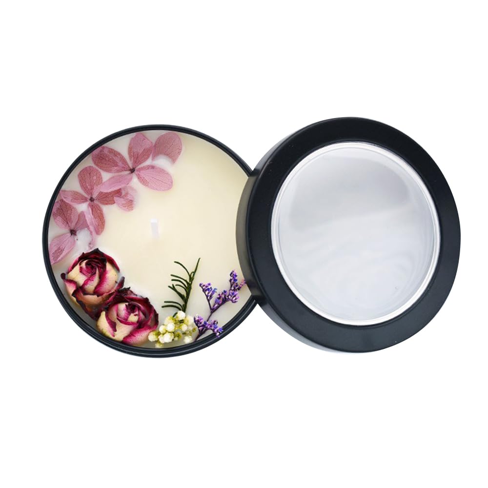 Preserved Flower Scented Candle, Natural Essential Oil Fragrances Candles for Bath Yoga Sleep Wedding Gifts Home Décor 75g