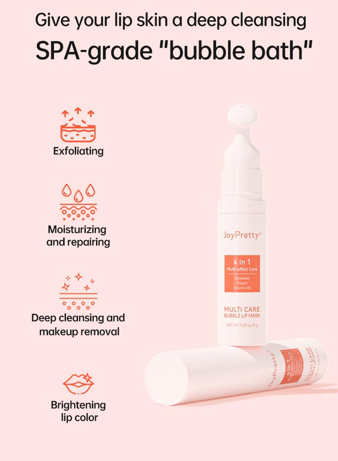 Lip Moisturizer, 4-in-1 Hydrating Lip Mask, Lip Care to Fade Lip Lines 8g