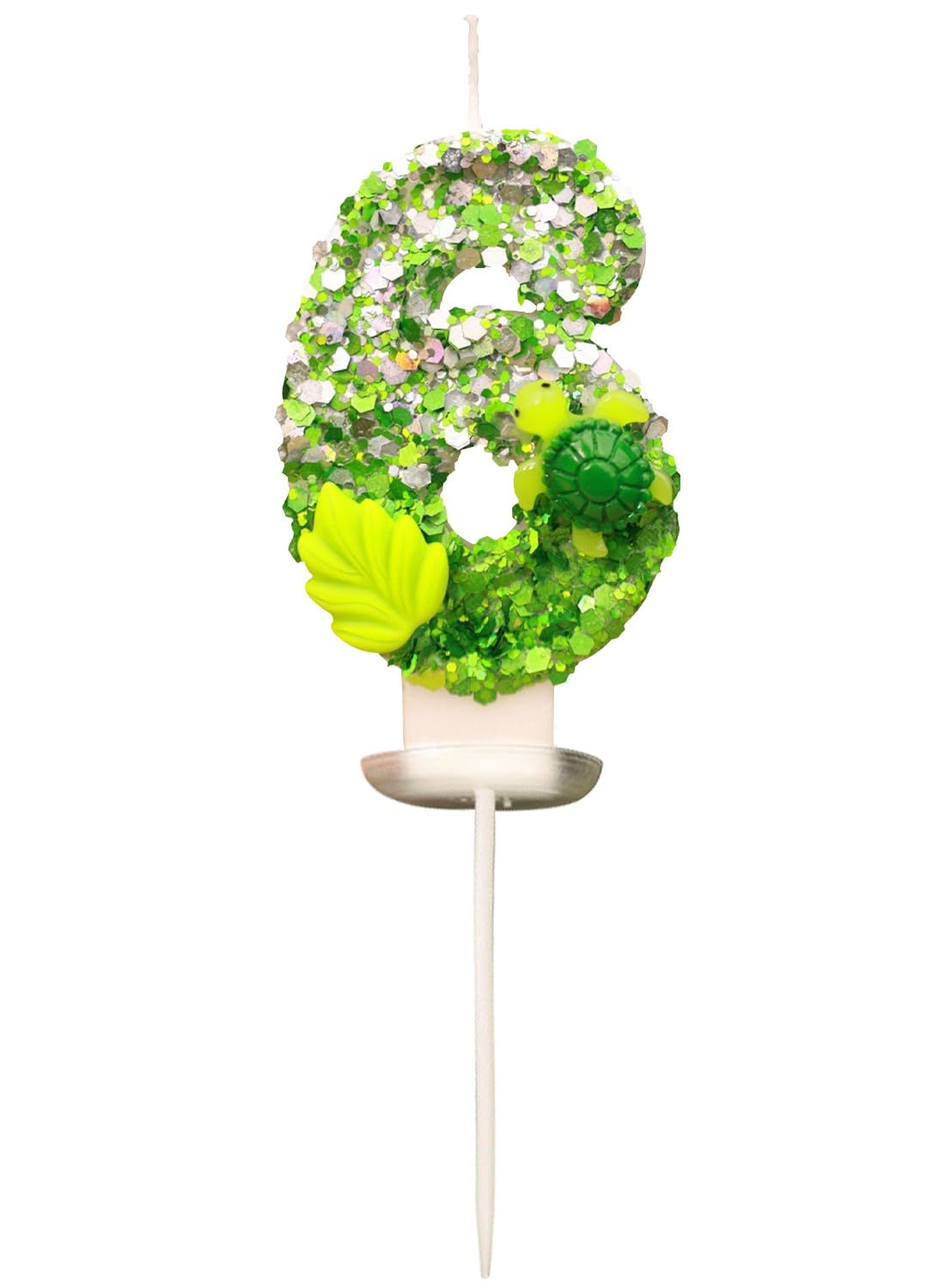 Green Themed Number Candle for Birthday, Weddings, Theme Party Celebration