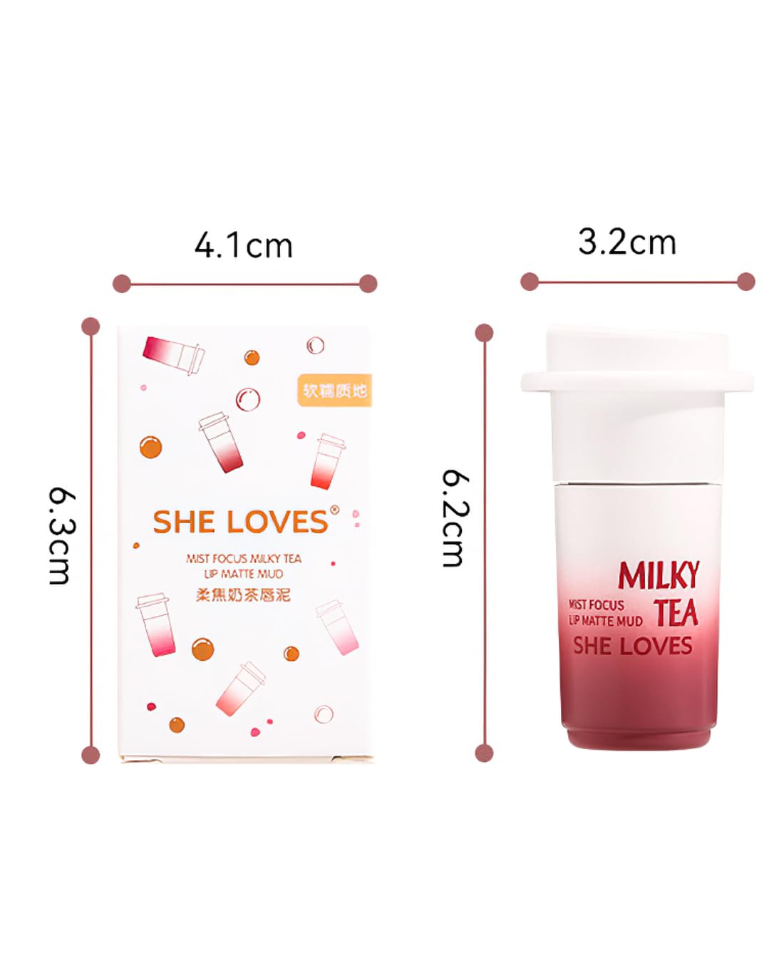 Matte Velvet Lip Gloss, Lightweight Waterproof Not Easy Fade Long Lasting Lipstick Liquid, Lip Makeup for Women, Matte Finish