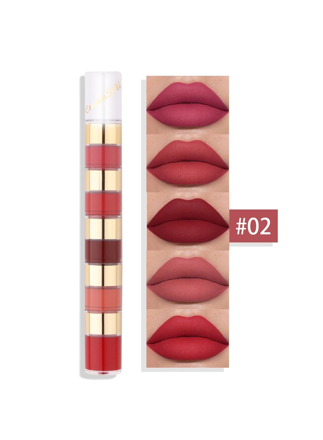 Cmaadu 20 Colors Liquid Lipstick Set, Matte Finish, Long-Lasting, Highly Pigmented, Non-Sticky, Waterproof Lip Gloss Collection for Women, Makeup Gift Set