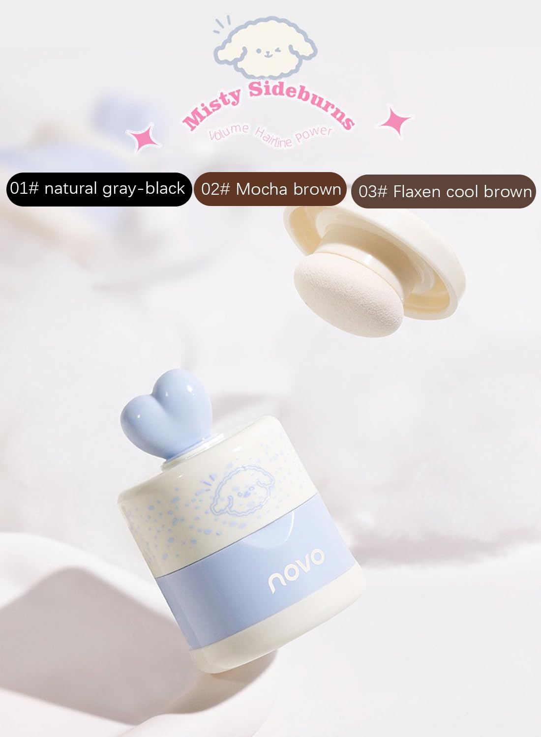 Instantly Hairline Powder, Waterproof Long Lasting Root Touch Up Hair Powder, Volume Hairline Powder, Quick Cover Grey Hair Root Concealer for Women and Men