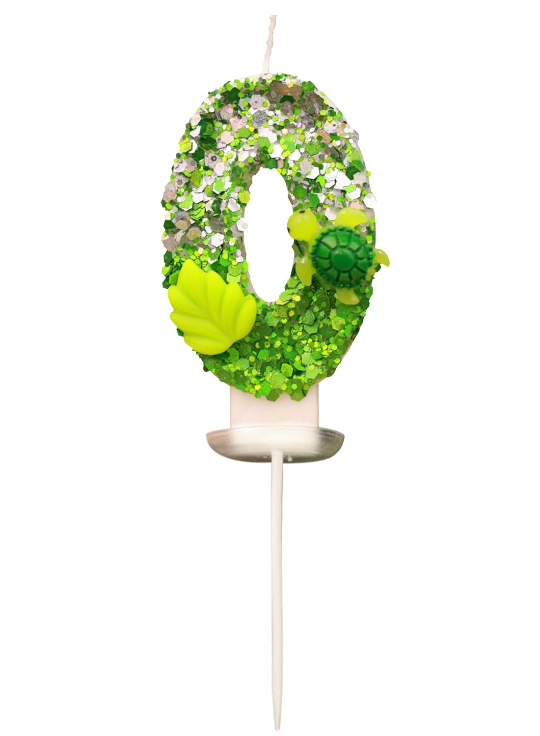 Green Themed Number Candle for Birthday, Weddings, Theme Party Celebration