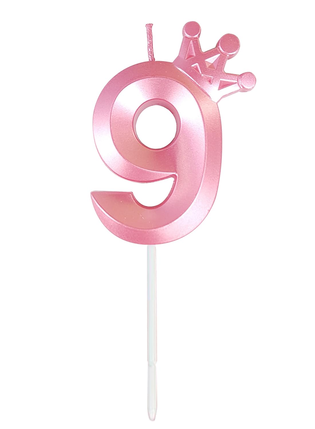 Number Birthday Candles, Metallic Glitter Crown Number 0 Cake Candles for Birthday, Wedding, Anniversary,