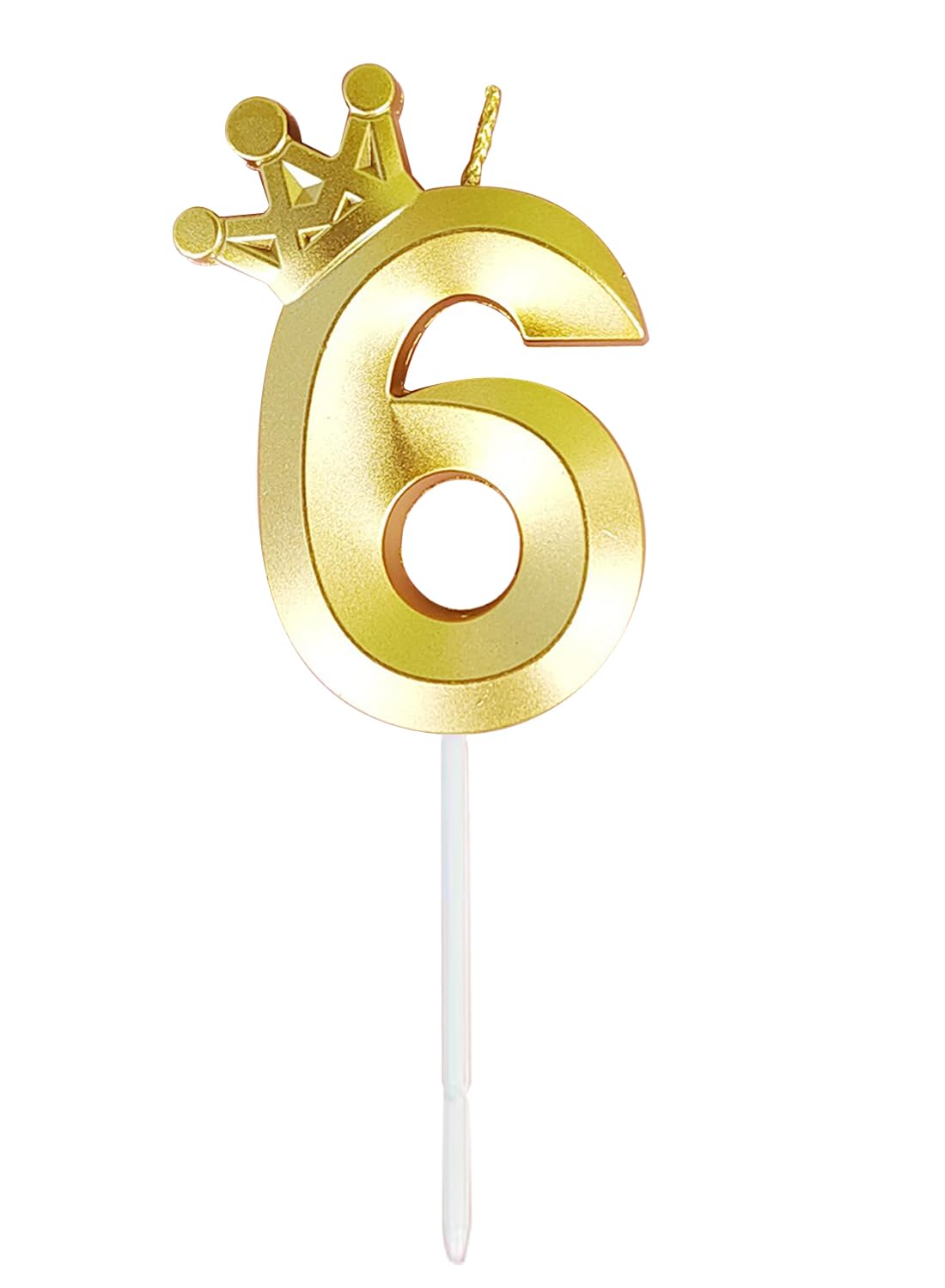 Number Birthday Candles, Metallic Glitter Crown Number 0 Cake Candles for Birthday, Wedding, Anniversary,
