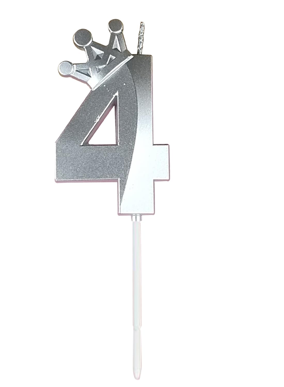 l&Wen Birthday Candles Twisted, Long Thin Spiral Candle with Holders for Wedding Party Decorations (6 Pcs, Silver Twisted Collection)