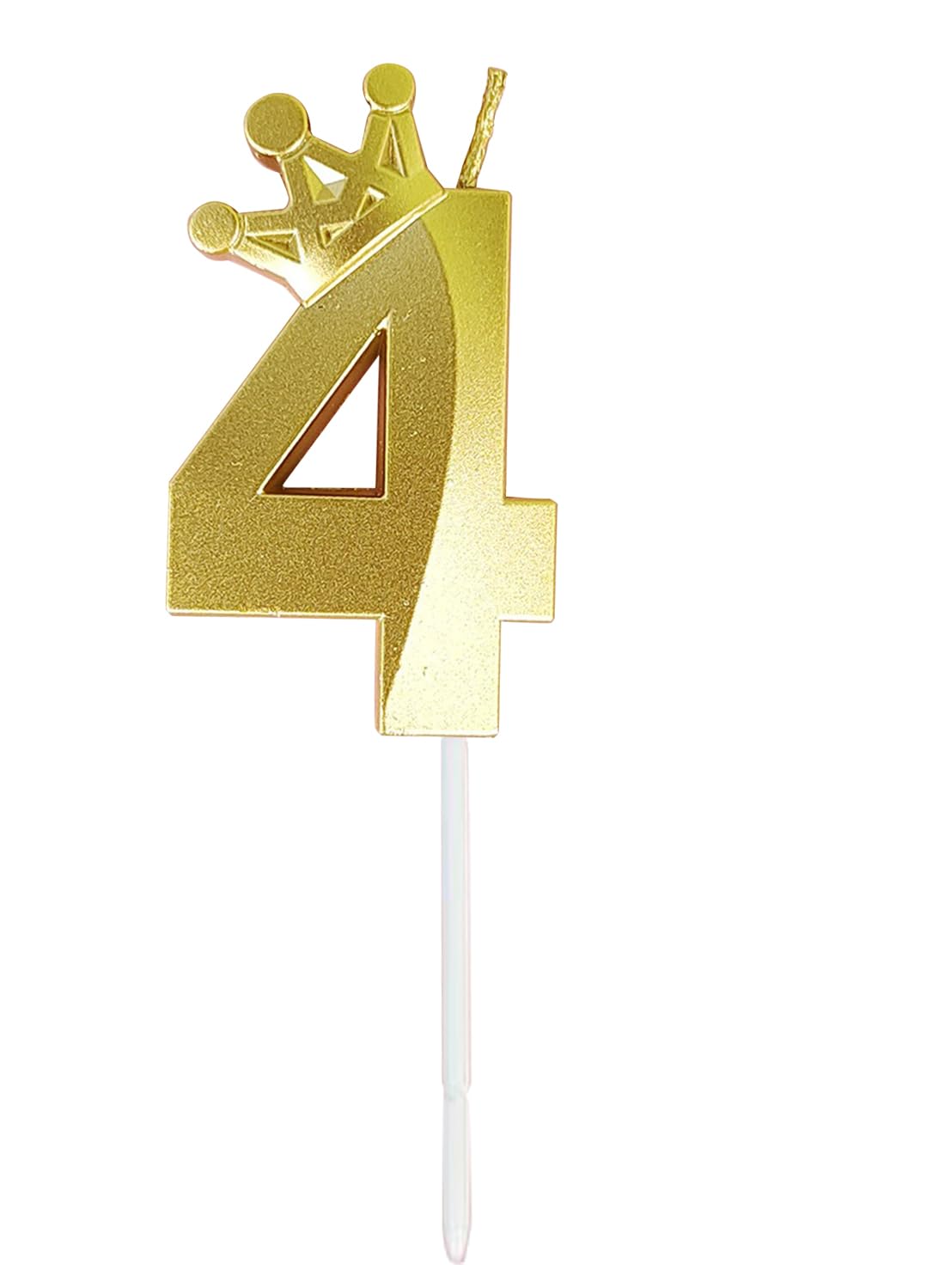 Number Birthday Candles, Metallic Glitter Crown Number 0 Cake Candles for Birthday, Wedding, Anniversary,