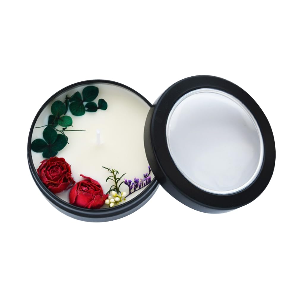 Preserved Flower Scented Candle, Natural Essential Oil Fragrances Candles for Bath Yoga Sleep Wedding Gifts Home Décor 75g