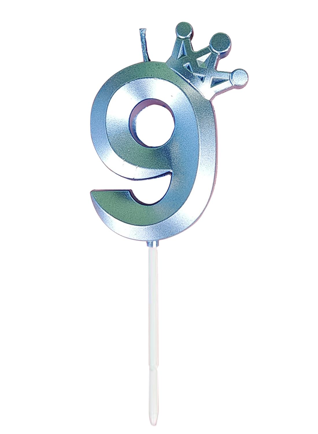 l&Wen Birthday Candles Twisted, Long Thin Spiral Candle with Holders for Wedding Party Decorations (6 Pcs, Silver Twisted Collection)