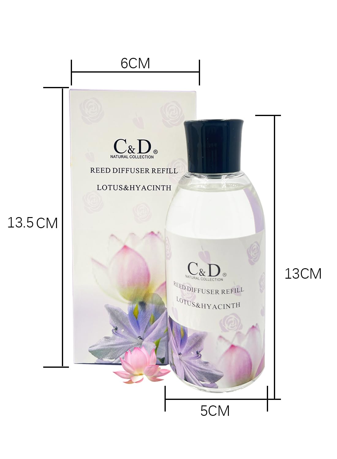 Reed Diffuser Refill, Fresh Natural Long Lasting Fragrance for Bedroom Bathroom Office Home Decor, Scented Gift Set, Reed Diffuser Oil Refill for Aromatherapy, Purify Air 180ml