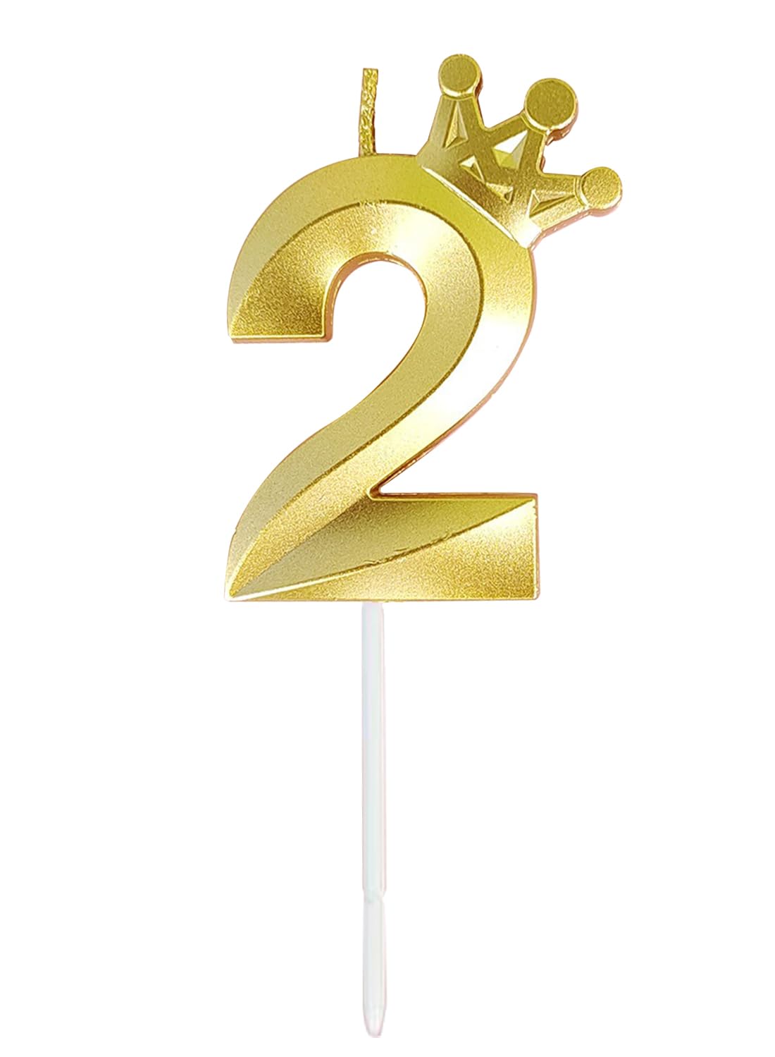 Number Birthday Candles, Metallic Glitter Crown Number 0 Cake Candles for Birthday, Wedding, Anniversary,