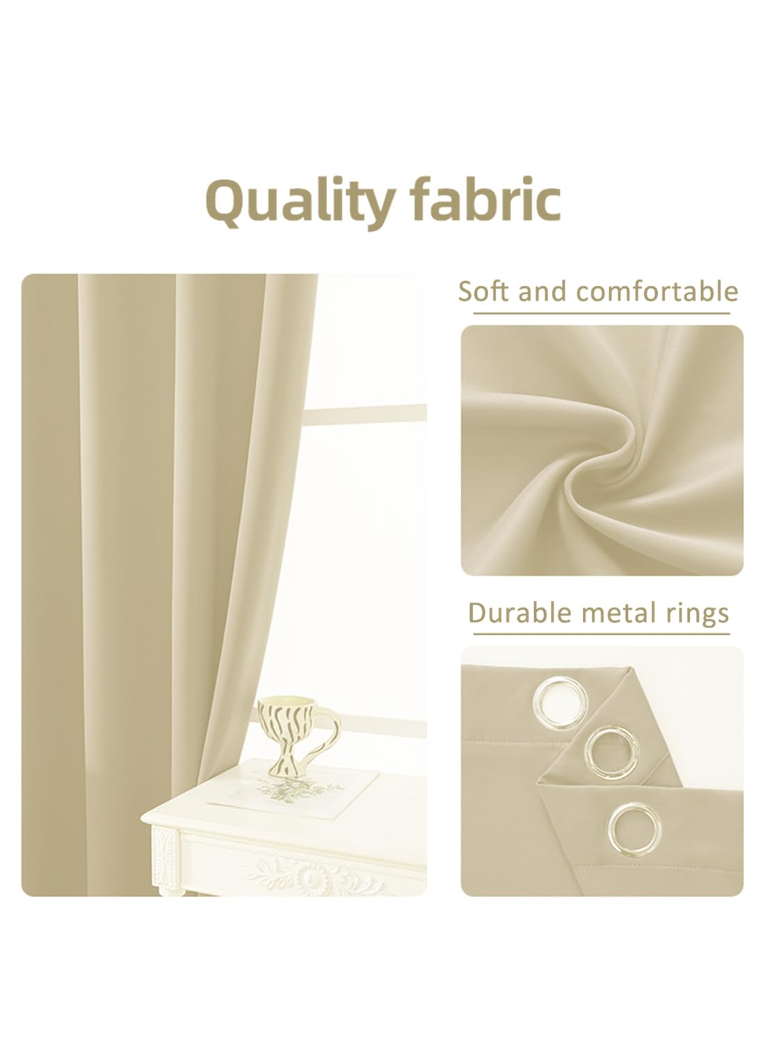 Blackout Curtains, Drapes Grommet Room Window Curtains