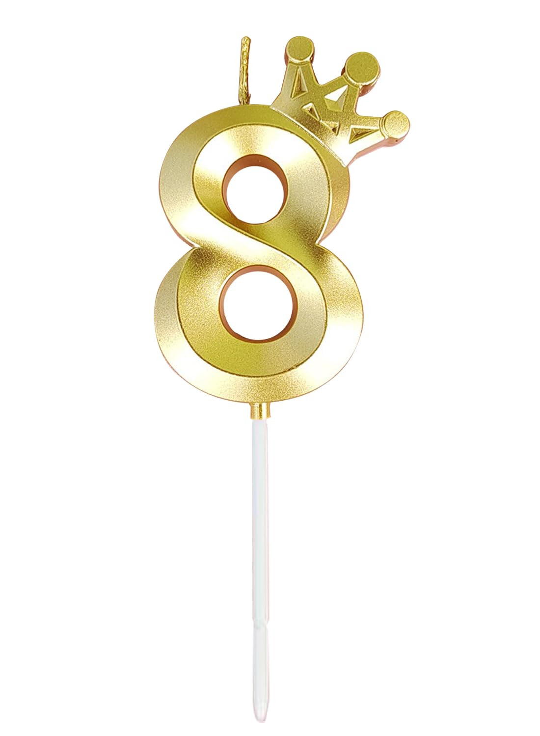 Number Birthday Candles, Metallic Glitter Crown Number 0 Cake Candles for Birthday, Wedding, Anniversary,