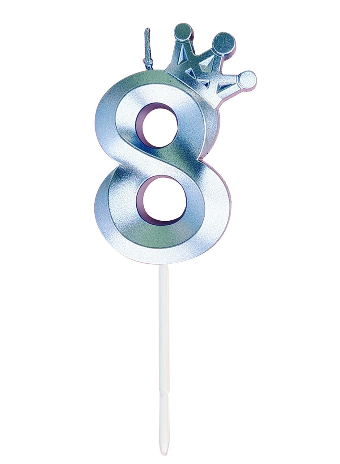 Number Birthday Candles, Metallic Glitter Crown Number 0 Cake Candles for Birthday, Wedding, Anniversary,