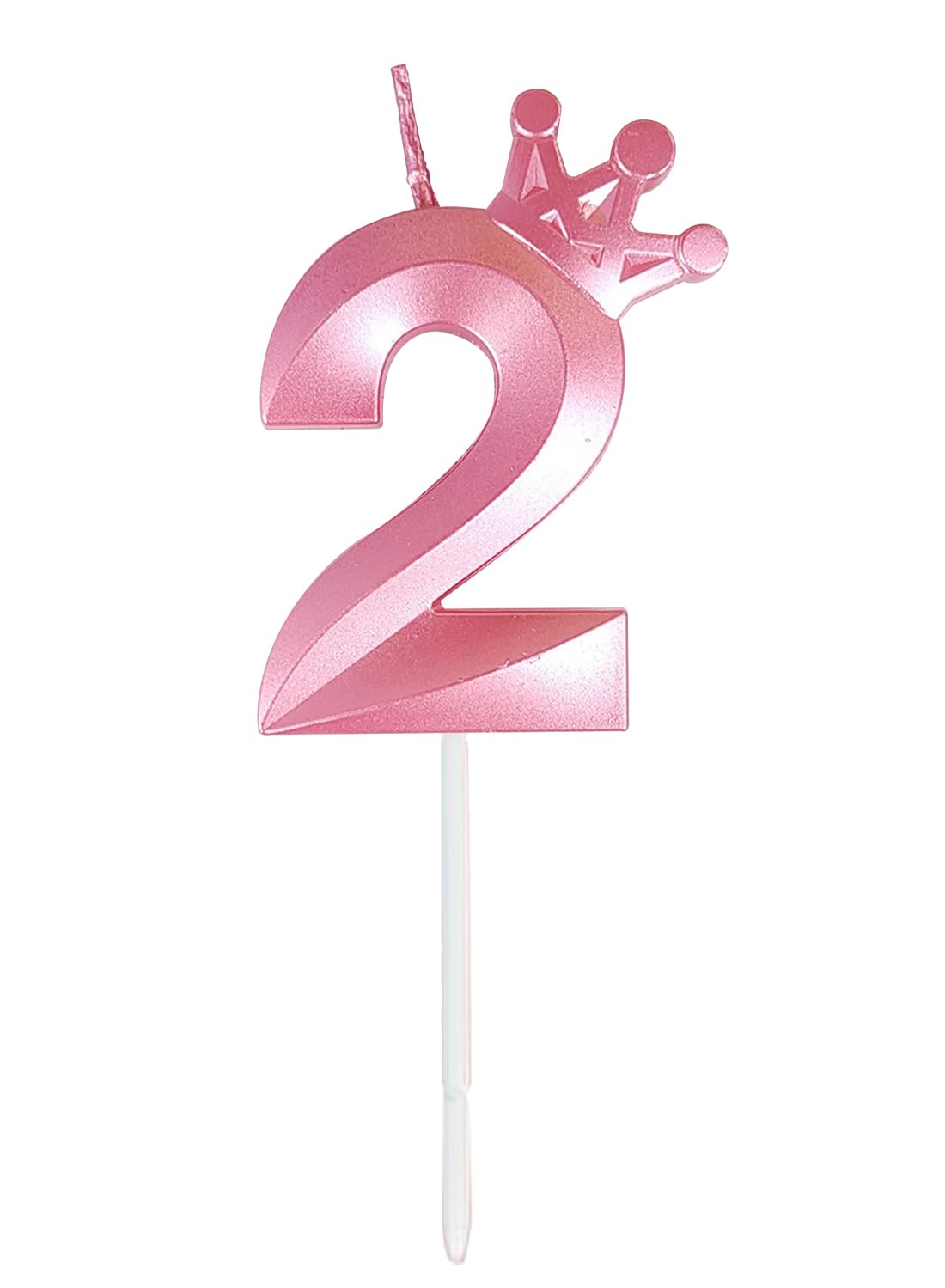 Number Birthday Candles, Metallic Glitter Crown Number 0 Cake Candles for Birthday, Wedding, Anniversary,