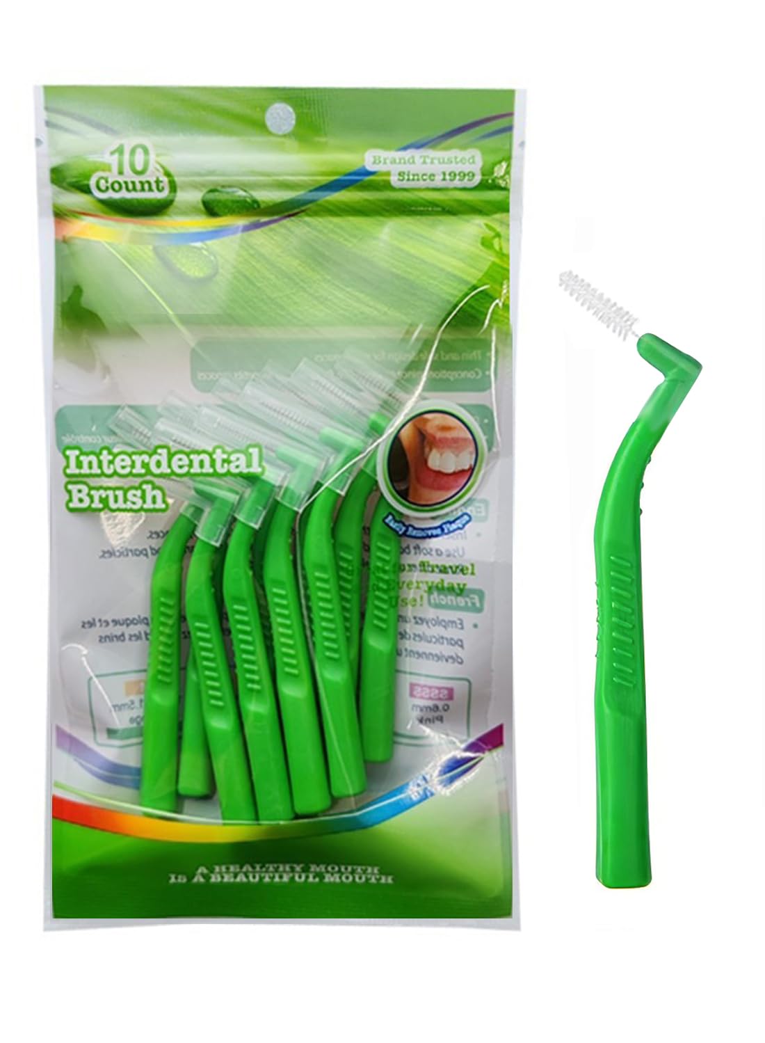 10Pcs L-Shaped Interdental Brushes Set
