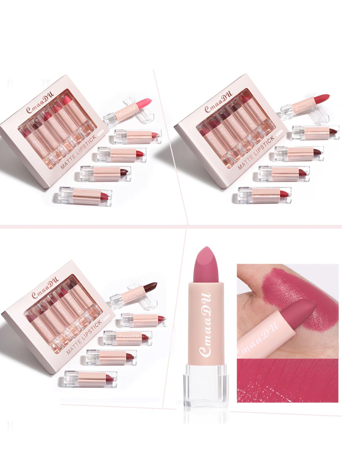 Cmaadu 5 Colors Matte Lipstick Set