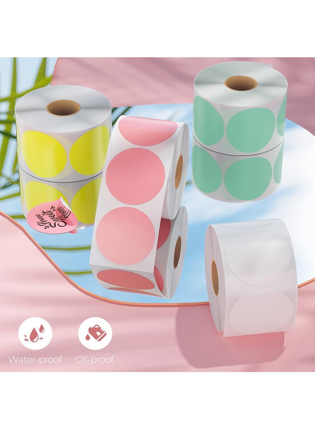 Colorful Round Thermal Label-50.8mm
