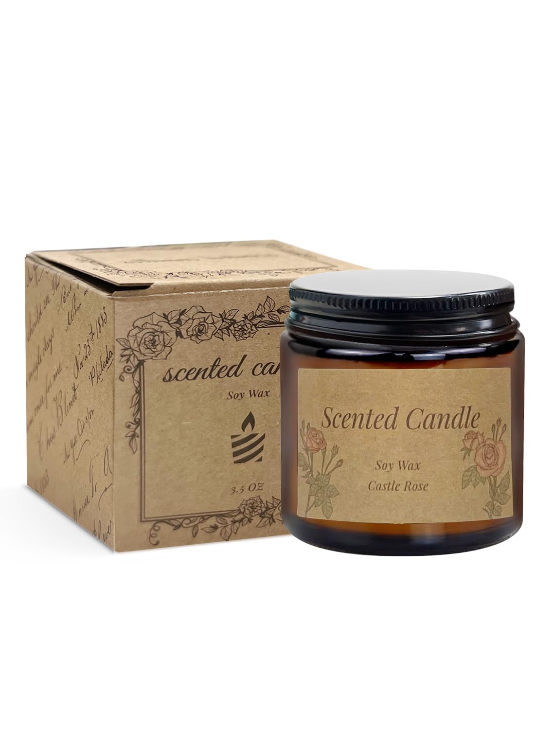 Scented Candles, Long Lasting Strong Fragrance Aromatherapy Candles, Candle Gift Set, Soy Candle for Home SPA Bathing Yoga Travel,