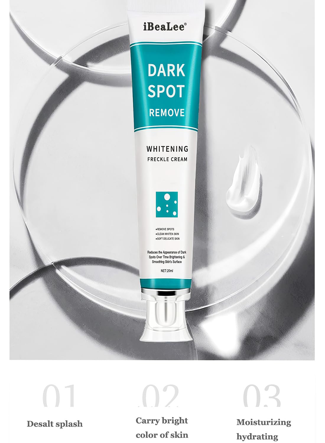 Dark Spot Remover for Face, Mild Whitening Peeling Freckle Cream, Dark Spot Corrector for Sun Spots Age Spots Chloasma, Pigmentation Treatment Lightening Cream 20ml