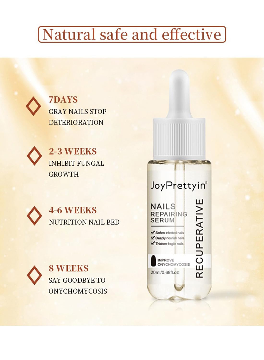 Nail Repair Cream, Nail Grooming Gel for Onychomycosis and Damaged Nails 20 ml