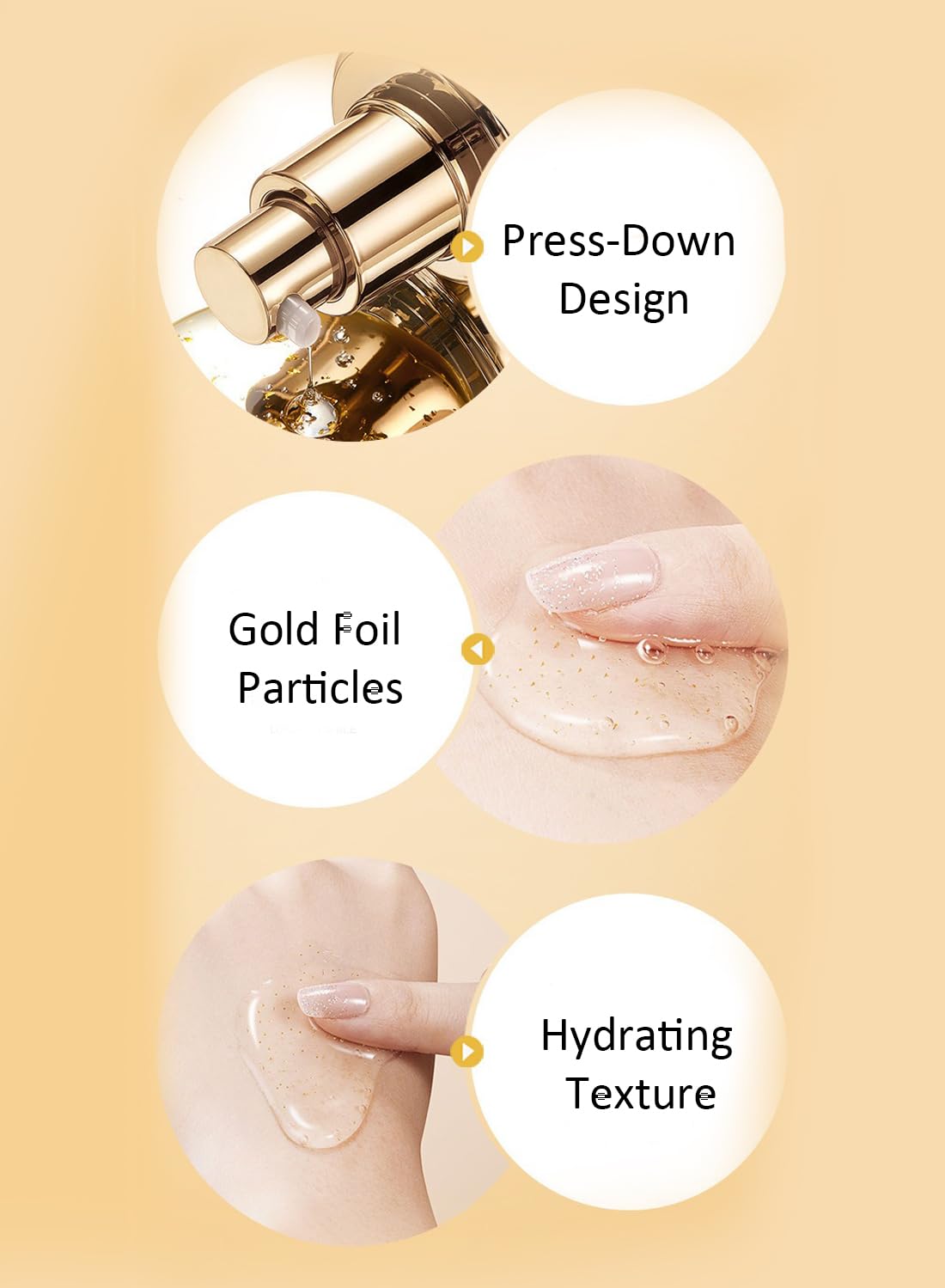 Moisturizer Serum, Hydrating Gold Essence Anti-Aging Wrinkle Firming - 30ml