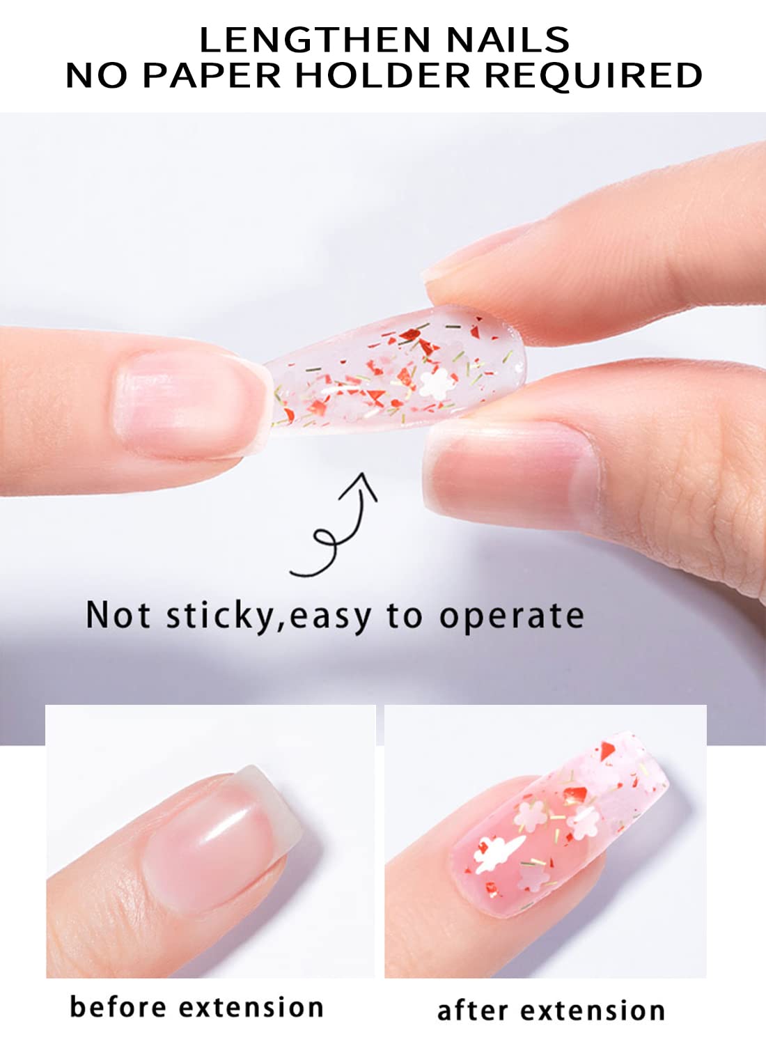 16 Pcs Solid Builder Nail Gel Kit, 5 Colors Building Gel & Strengthener, Non Sticky Hand Sculpture Hand Nail Extension Gel, Gift Set for Home DIY Nail Salon, for Beginners and Pros