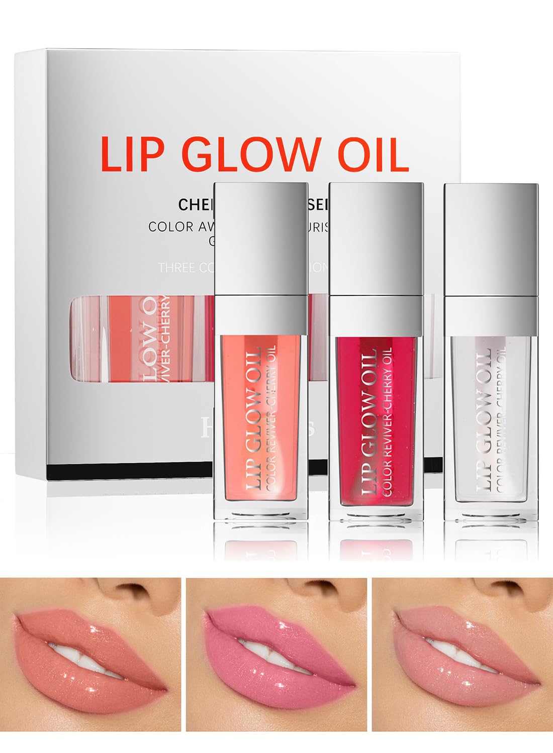 3Pcs Glossy Lip Oil Set