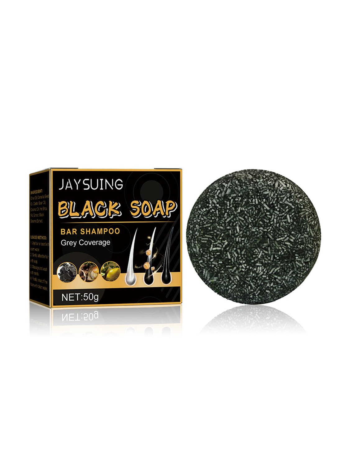 Hair Darkening Soap, Grey Hair Coverage Bar Soap