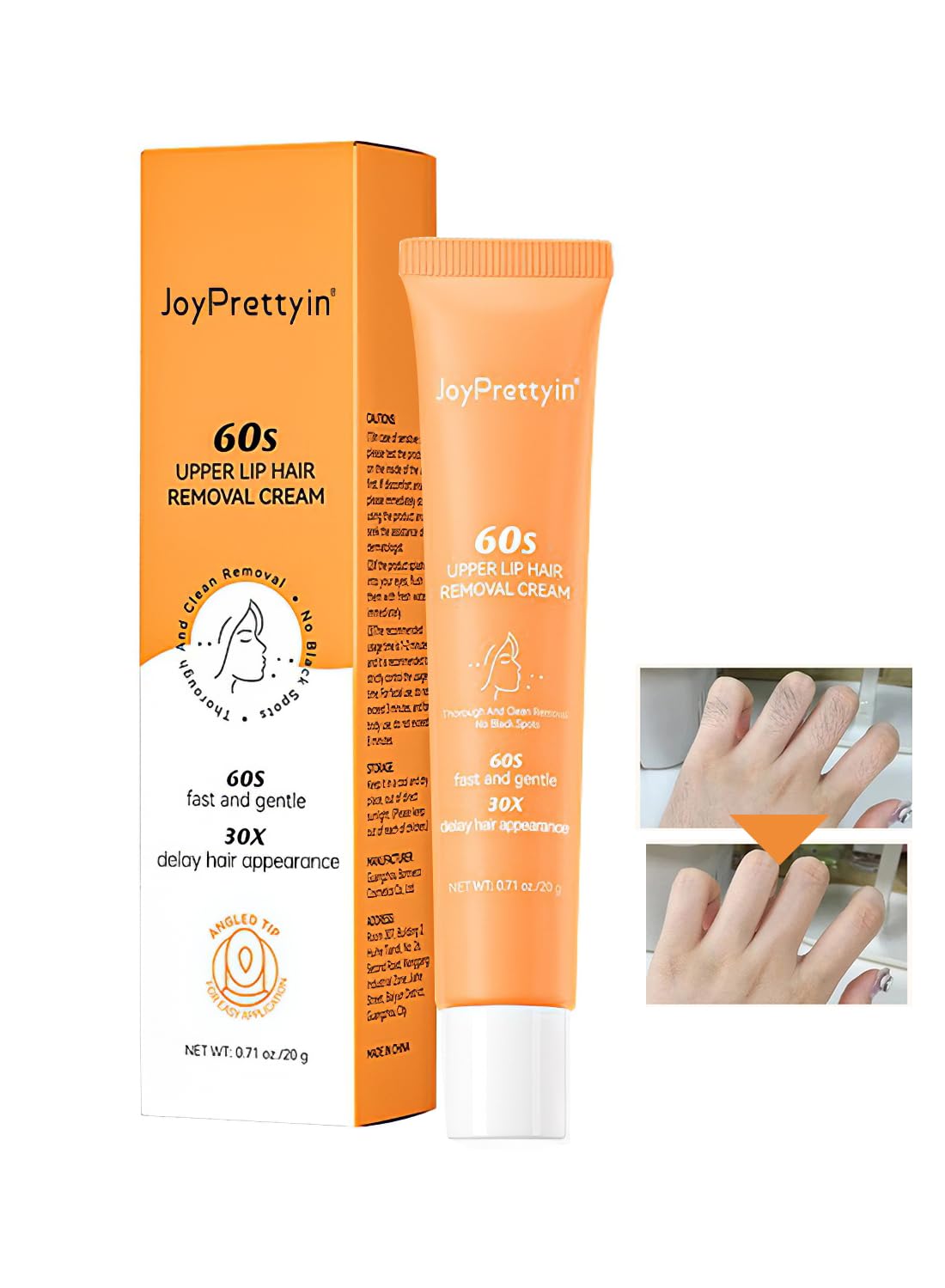 Upper Lip Hair Removal, Facial Hair Removal Cream for Face, Upper Lip & Chin 20g
