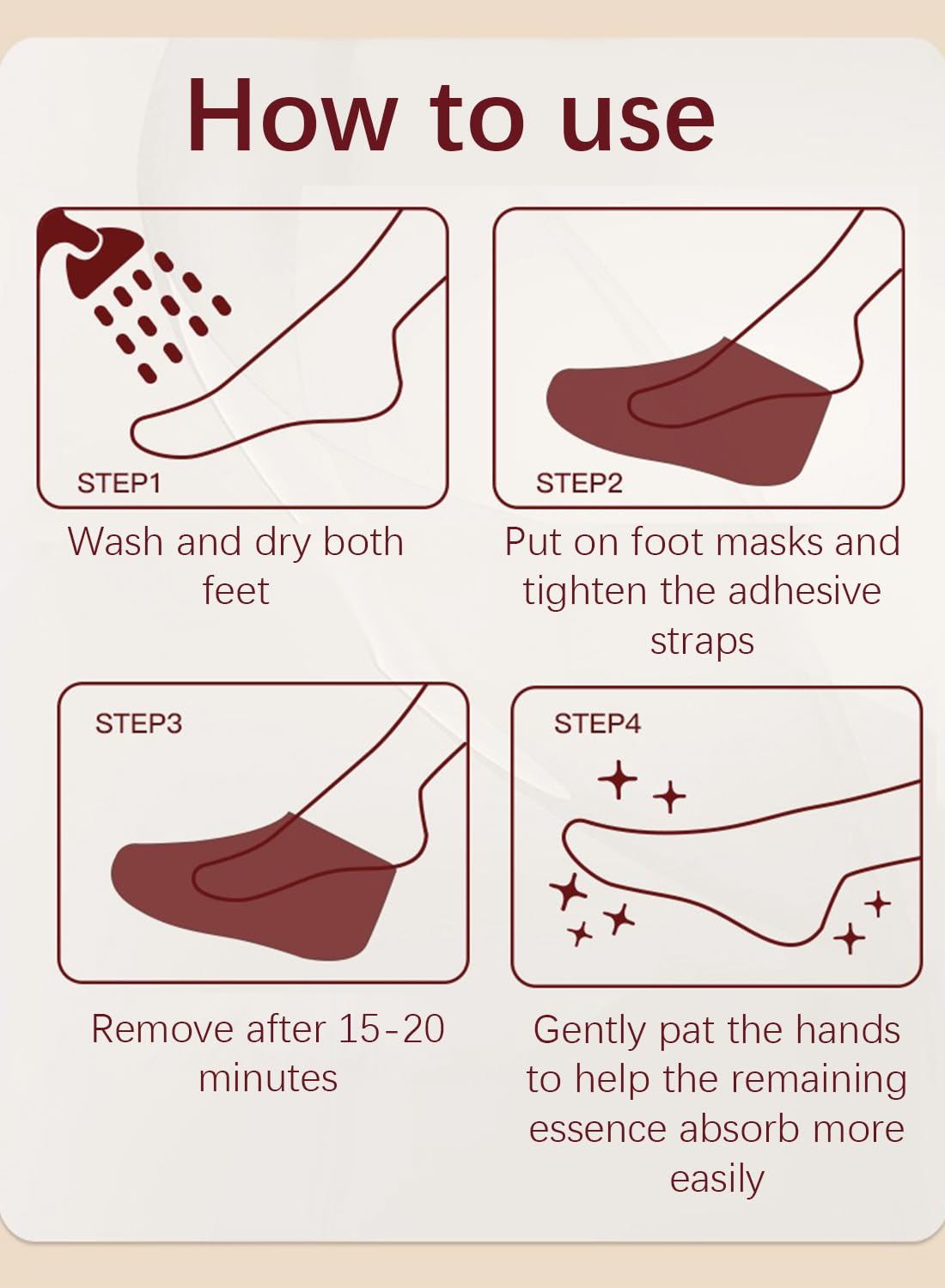 Foot Mask with Horse Oil, Moisturizing Nourishing Deep Repairing Foot Peel Mask, Exfoliating Gloves for Extra Dry Skin, Daily Foot Care for Soft and Smooth Touch Feet 1 Pair