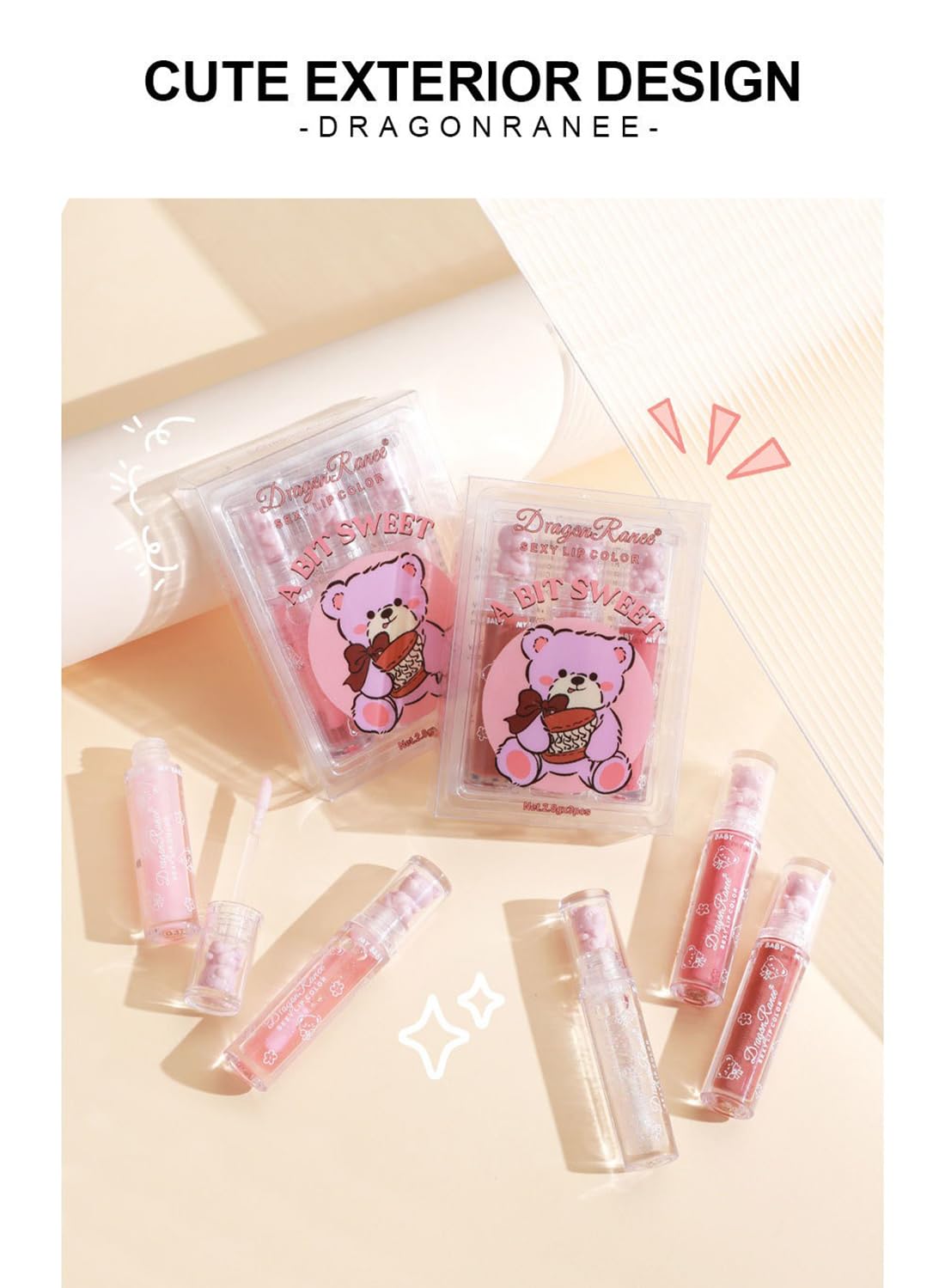 3Pcs Glossy Lip Glaze Set