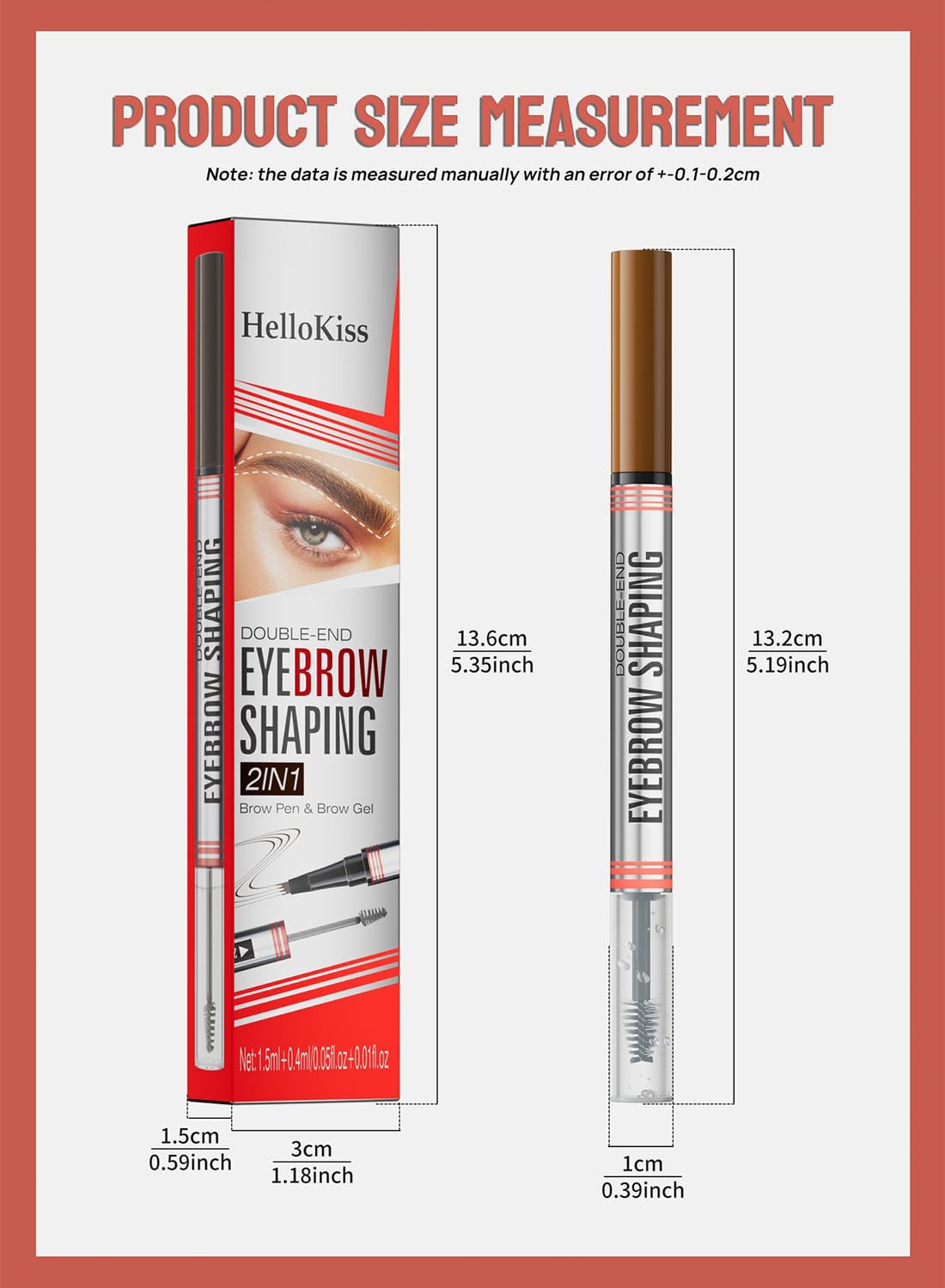 2 in 1 4-Tip Brow Pen & Eyebrow Gel