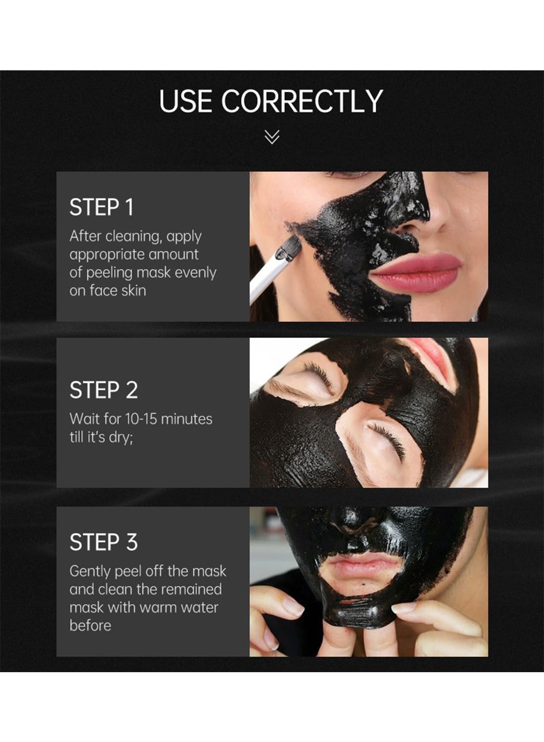 Blackhead Remover Mask, Peel Off Facial Cream Remove Blackheads, Clean Skin 50g