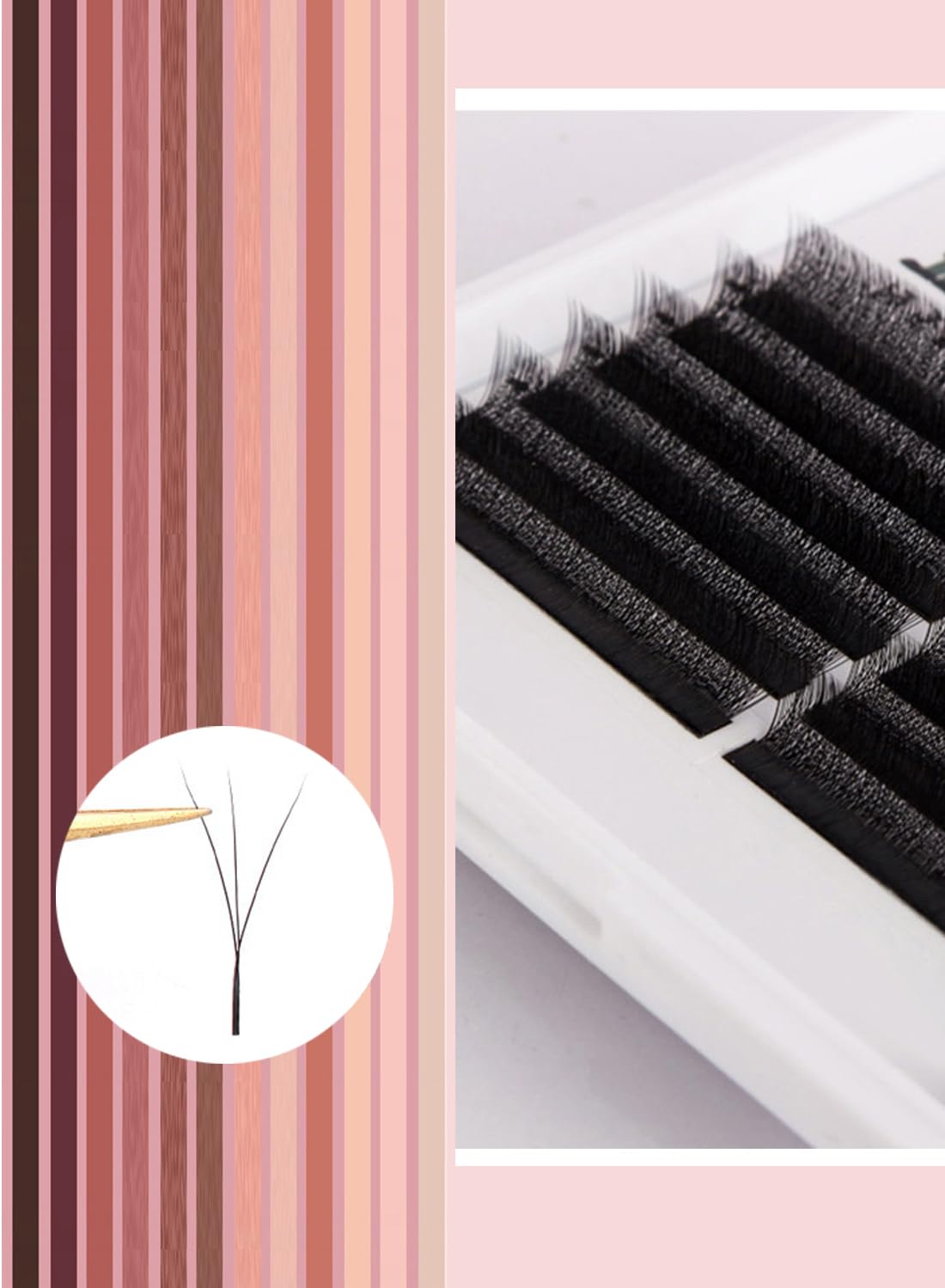 Cluster Lashes, D Curl Self Adhesive Eyelashes DIY Lash Extensions, Easy to Use