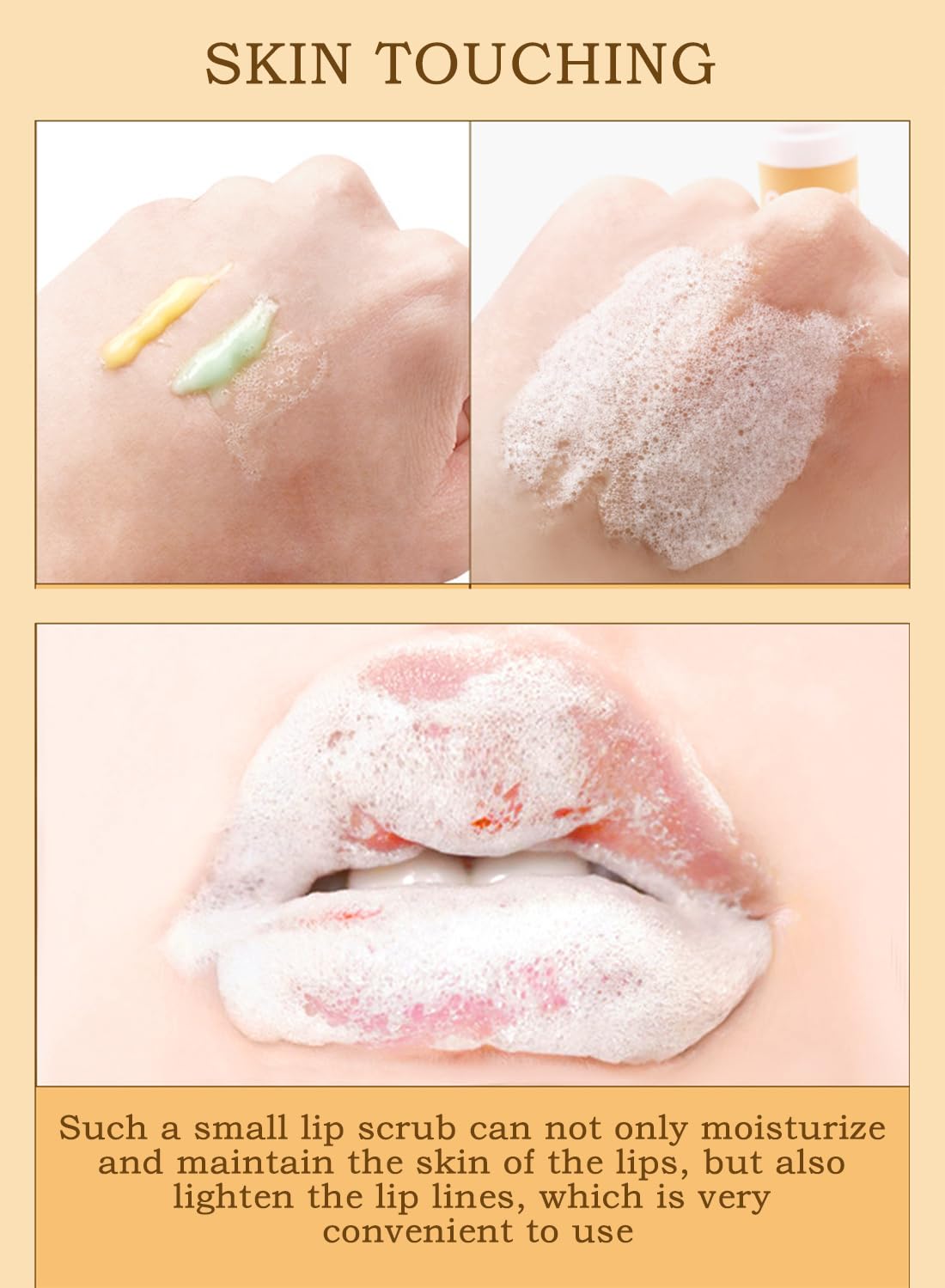 2Pcs Bubble Lip Scrub Set, Soft Mild Exfoliating Lip Makeup Gift Set, Deep Nourishing Lip Moisturizer, Fades Lines, Increases Lip Elasticity, Plumps Lips Yellow/Green